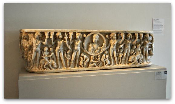 A sarcophagus at the Legion of Honor in San Francisco