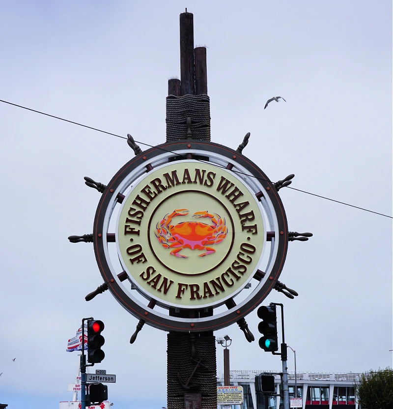 The famous Fisherman's Wharf sign in San Francisco