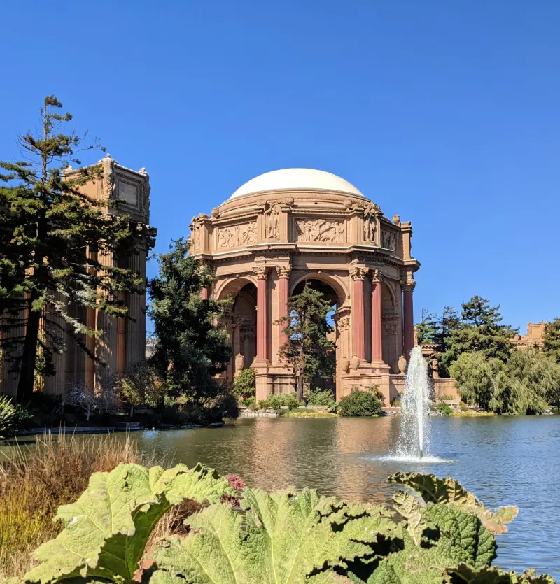 The main dome at the Palace of Fine Arts in San Francisco.