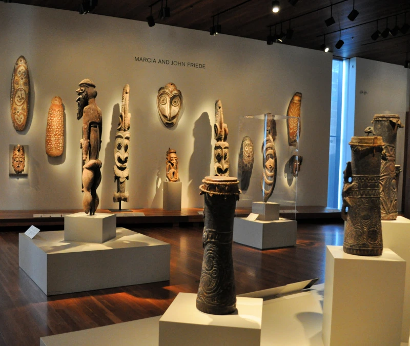 A collection of sculptures in the de Young Museum in Golden Gate Park