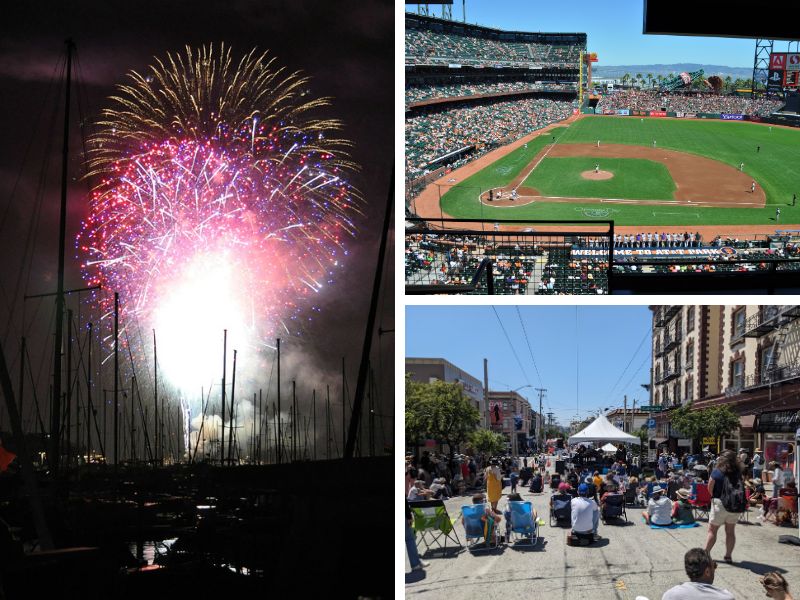 Several Activities around SF for 4th of July