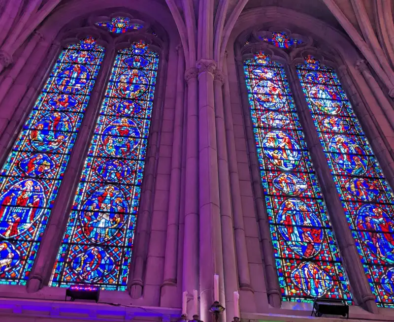 Stained Glass Grace Cathedral in San Francisco