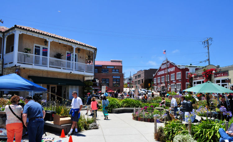 Sunny Day along Monterey's Cannery Row