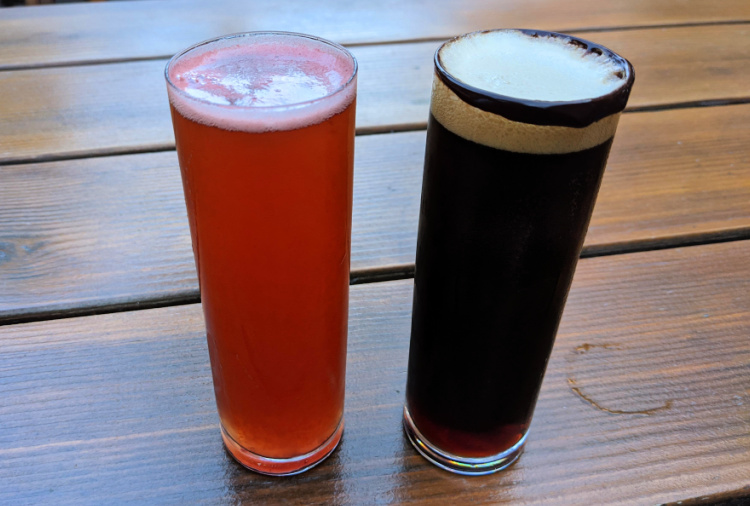 Two beers at SF Brewing Company
