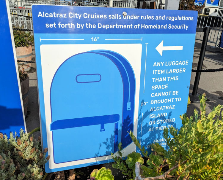 Sign with what you can bring to Alcatraz
